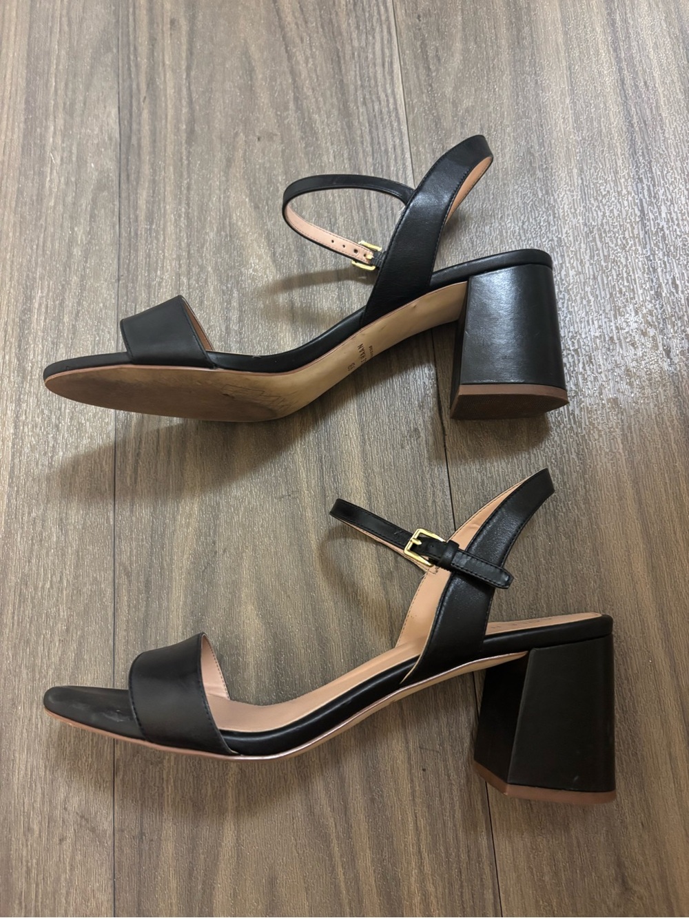 Cole haan Josie Block Heel Sandals 65mm Black Leather - Picture 4 of 14